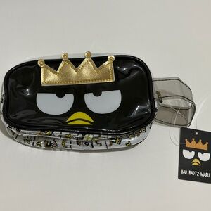 Sanrio Bad Badtz-Maru Clear Pouch/ Cosmetic Bag with Gold Crown
Accent